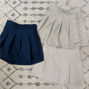 Wonder Nation Mini Skirt Skort Trio - Navy and khaki